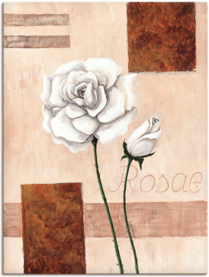 Artland Artprint op linnen Rosae rozen gespannen op een spieraam - Foto 1