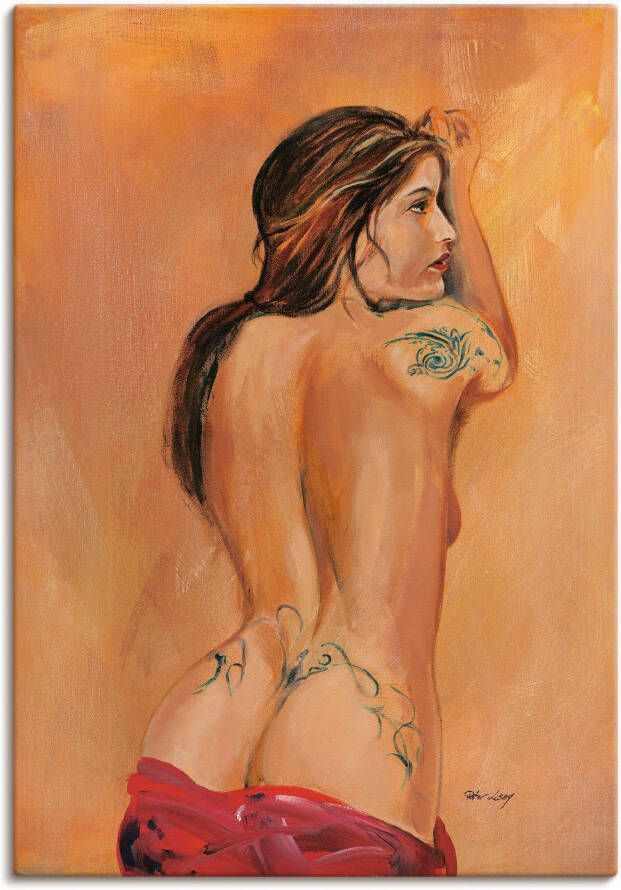 Artland Artprint op linnen Tattoo meisje - Foto 4