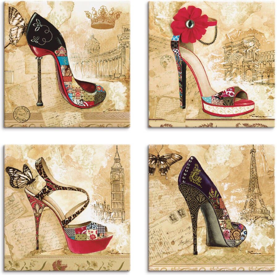Artland Artprint op linnen Veranderende tijden stiletto's (4-delig) - Foto 3
