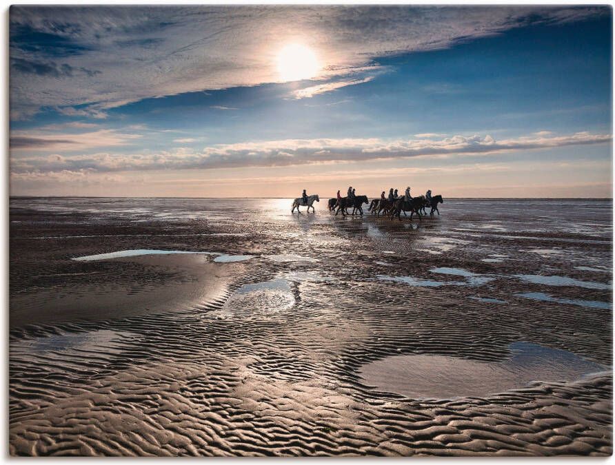 Artland Artprint op linnen Vrijheid aan de zee gespannen op een spieraam - Foto 3