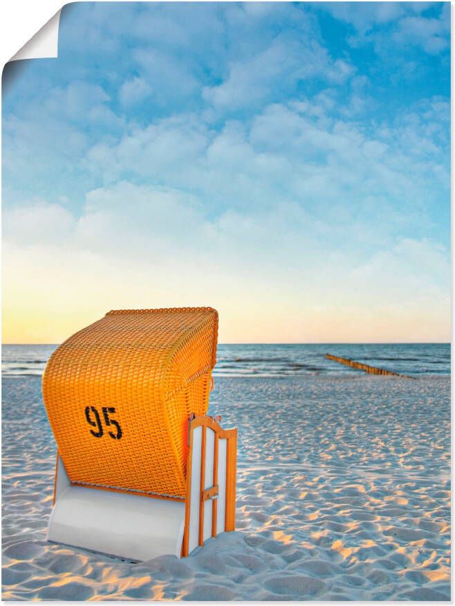 Artland Artprint Ostsee7 strandstoel als artprint van aluminium artprint voor buiten artprint op linnen poster in verschillende maten. maten