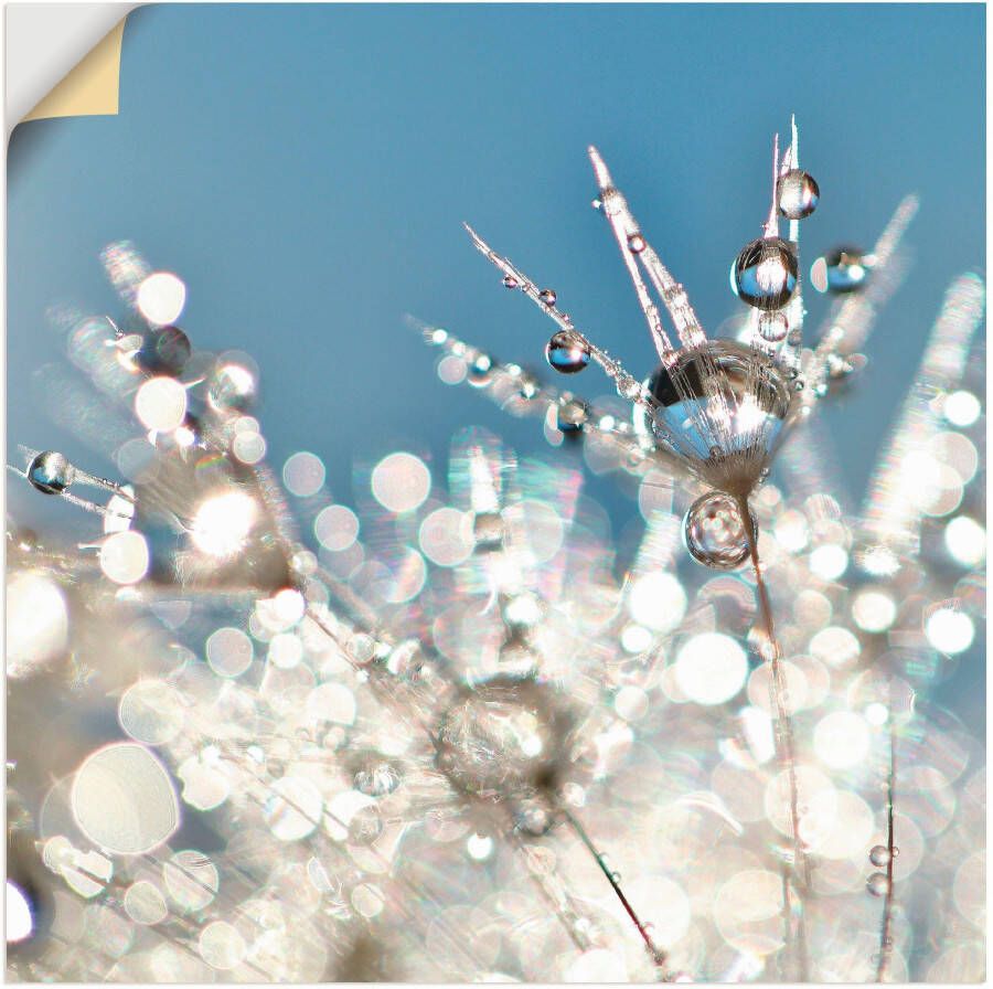 Artland Artprint Pluizenbol druppel abstract als artprint op linnen poster muursticker in verschillende maten - Foto 5