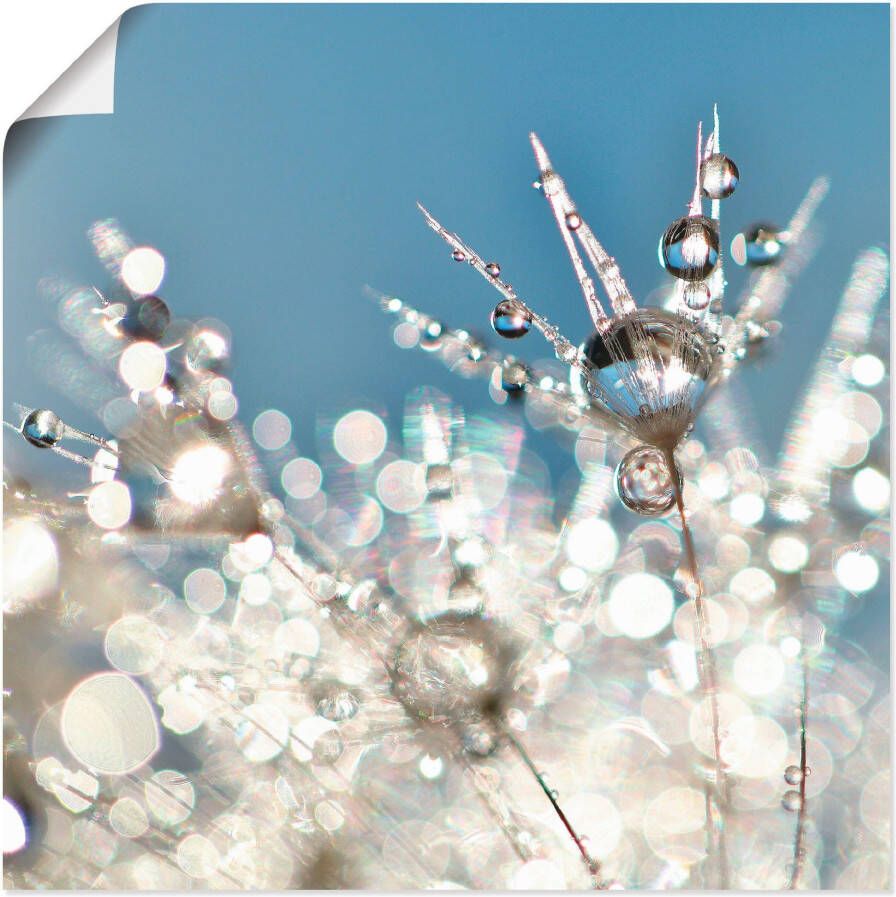 Artland Artprint Pluizenbol druppel abstract als artprint op linnen poster muursticker in verschillende maten