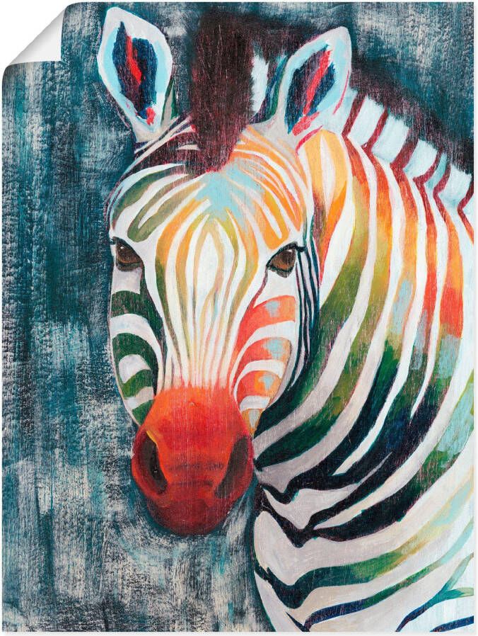 Artland Artprint Prisma zebra II als artprint op linnen poster in verschillende formaten maten - Foto 1