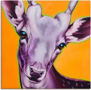 Artland Artprint Ree oranje in vele afmetingen & productsoorten -artprint op linnen poster muursticker wandfolie ook geschikt voor de badkamer (1 stuk)