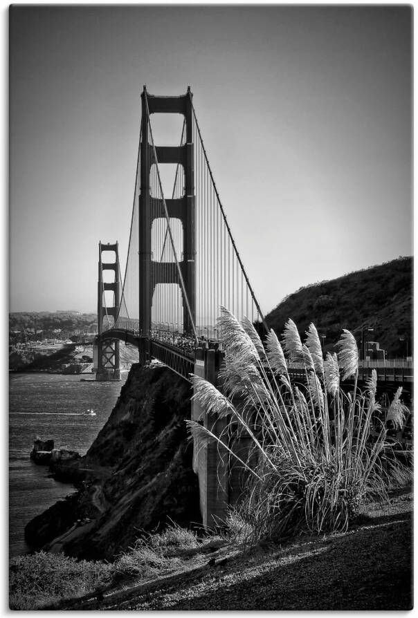 Artland Artprint San Francisco Golden Gate Bridge als artprint op linnen poster in verschillende formaten maten - Foto 1