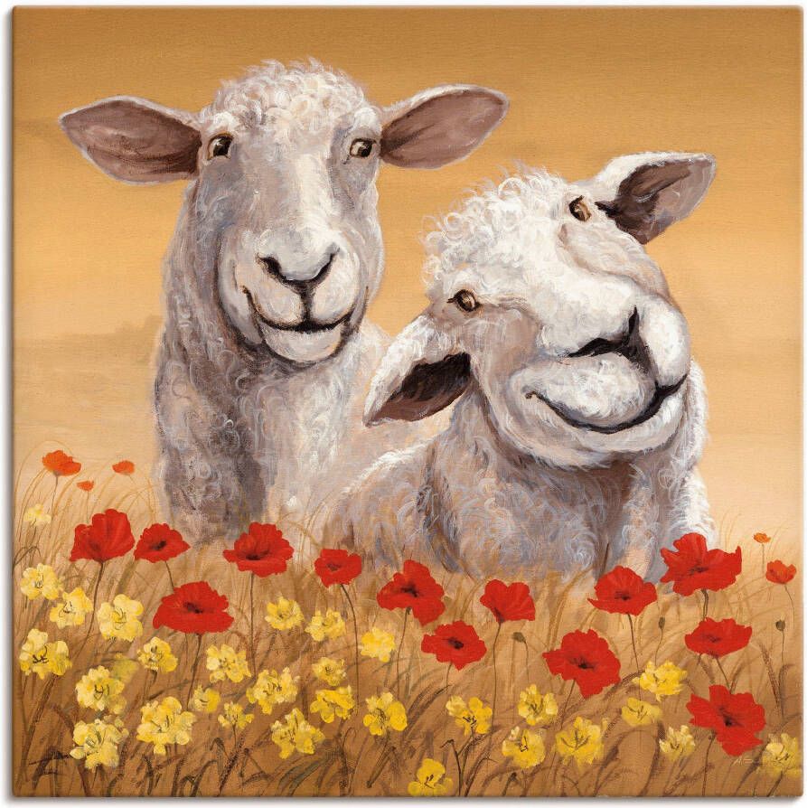 Artland Artprint Schapen als artprint van aluminium artprint voor buiten artprint op linnen poster in verschillende maten. maten - Foto 4