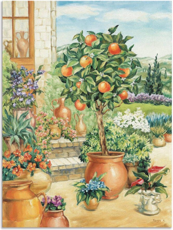 Artland Artprint Sinaasappelboompje in de tuin als artprint van aluminium artprint voor buiten artprint op linnen poster muursticker - Foto 7