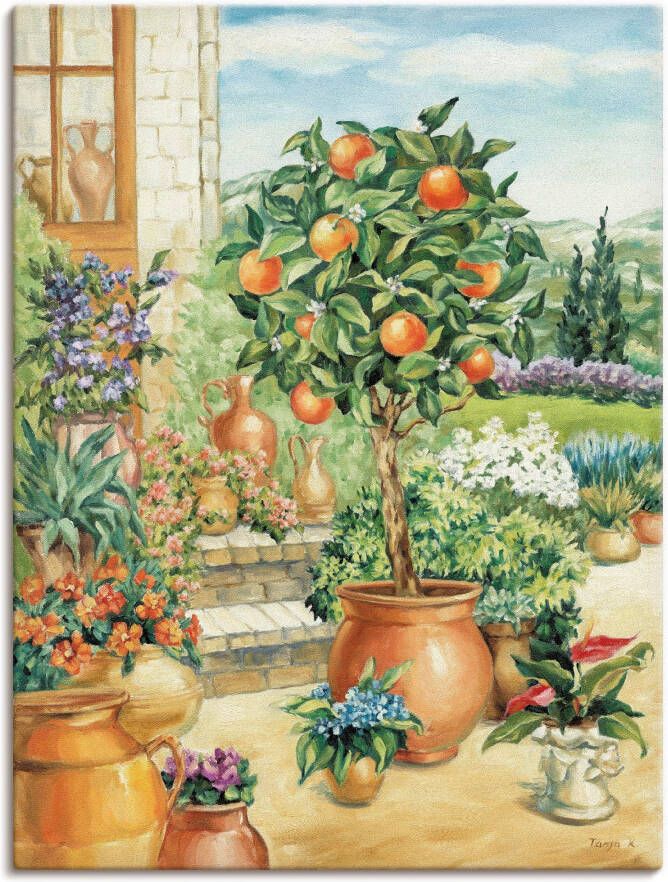 Artland Artprint Sinaasappelboompje in de tuin als artprint van aluminium artprint voor buiten artprint op linnen poster muursticker - Foto 6