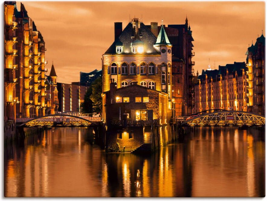 Artland Artprint Speicherstadt in Hamburg als artprint van aluminium artprint voor buiten artprint op linnen in verschillende maten - Foto 4