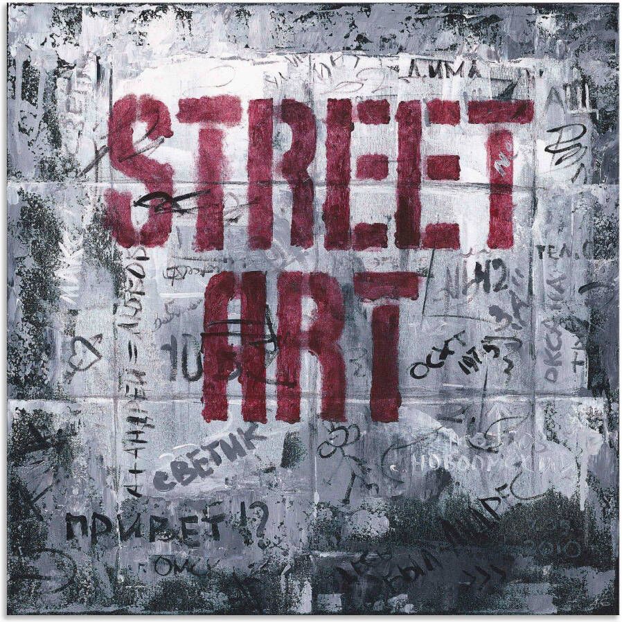 Artland Artprint Street Art straatkunst als artprint van aluminium artprint voor buiten artprint op linnen in verschillende maten - Foto 1