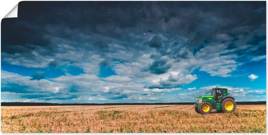 Artland Artprint Tractor landschapsfotografie als poster muursticker in verschillende maten - Foto 3