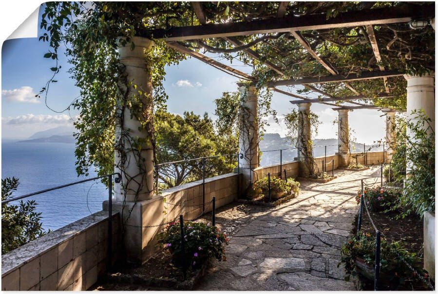 Artland Artprint Tuin van de villa San Michele op capri als artprint van aluminium artprint voor buiten artprint op linnen poster muursticker - Foto 4