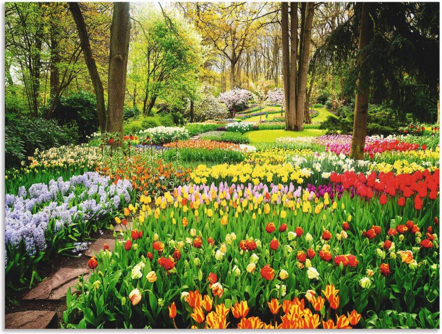 Artland Artprint Tulpen tuin voorjaar als artprint van aluminium artprint voor buiten artprint op linnen poster muursticker - Foto 7