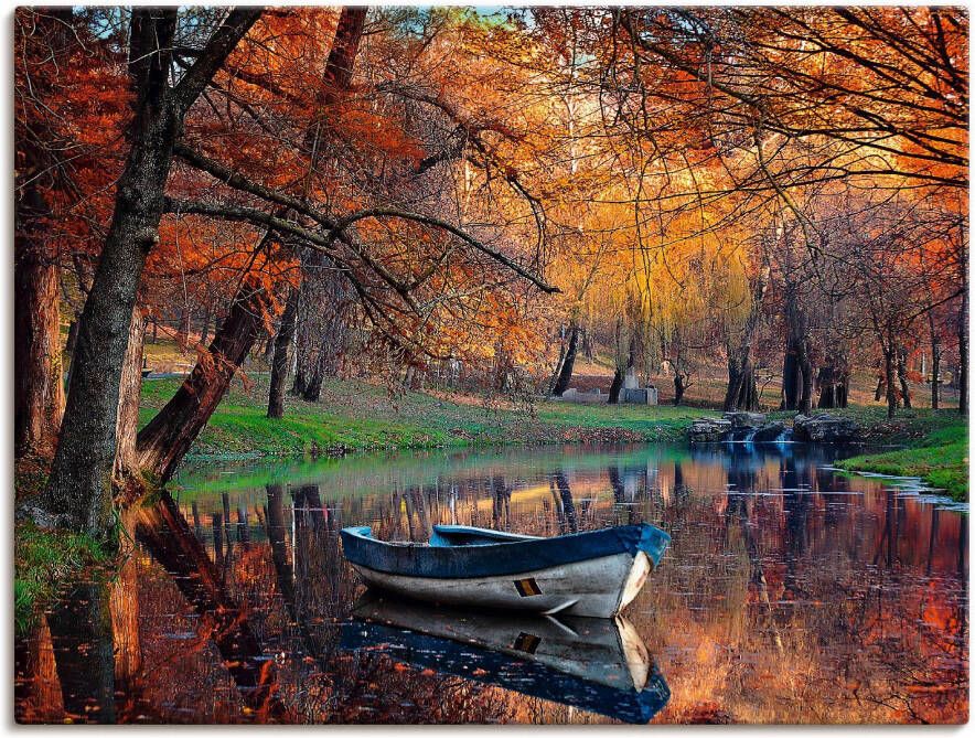 Artland Artprint Veelkleurig herfstlandschap als artprint op linnen poster in verschillende formaten maten - Foto 4