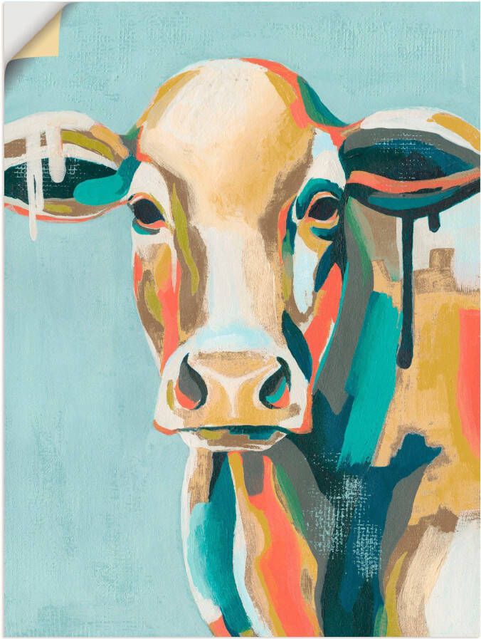 Artland Artprint Veelkleurige koeien I als artprint op linnen poster muursticker in verschillende maten - Foto 1