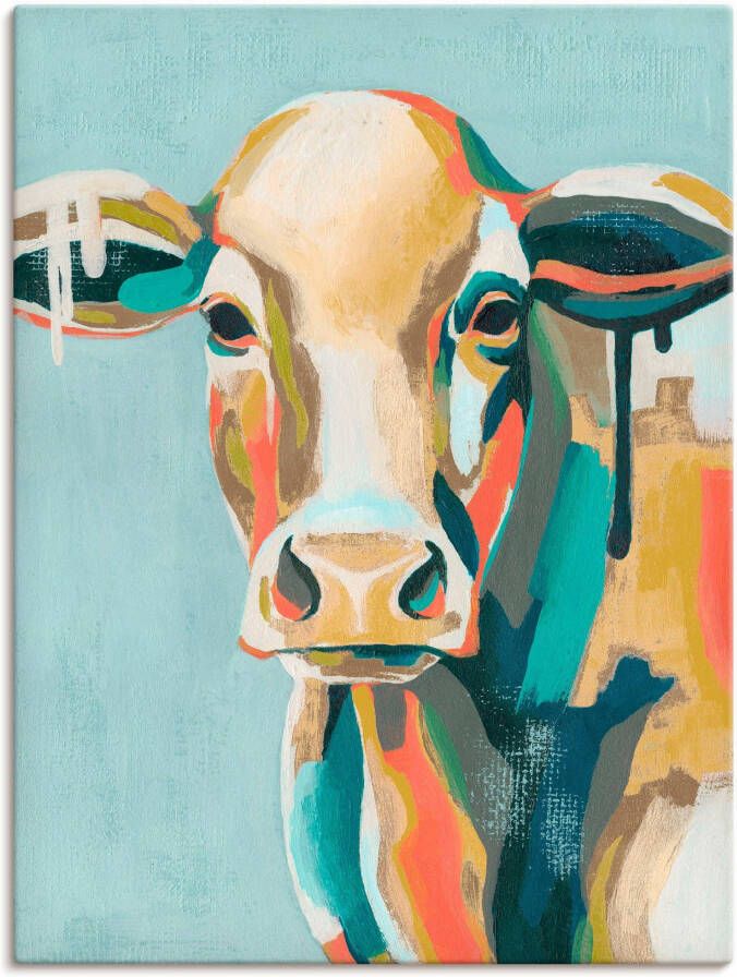 Artland Artprint Veelkleurige koeien I als artprint op linnen poster muursticker in verschillende maten - Foto 1