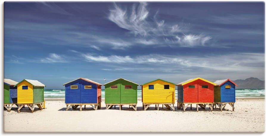 Artland Artprint Veelkleurige strandhuisjes bij Kaapstad als artprint van aluminium artprint voor buiten artprint op linnen poster muursticker - Foto 4