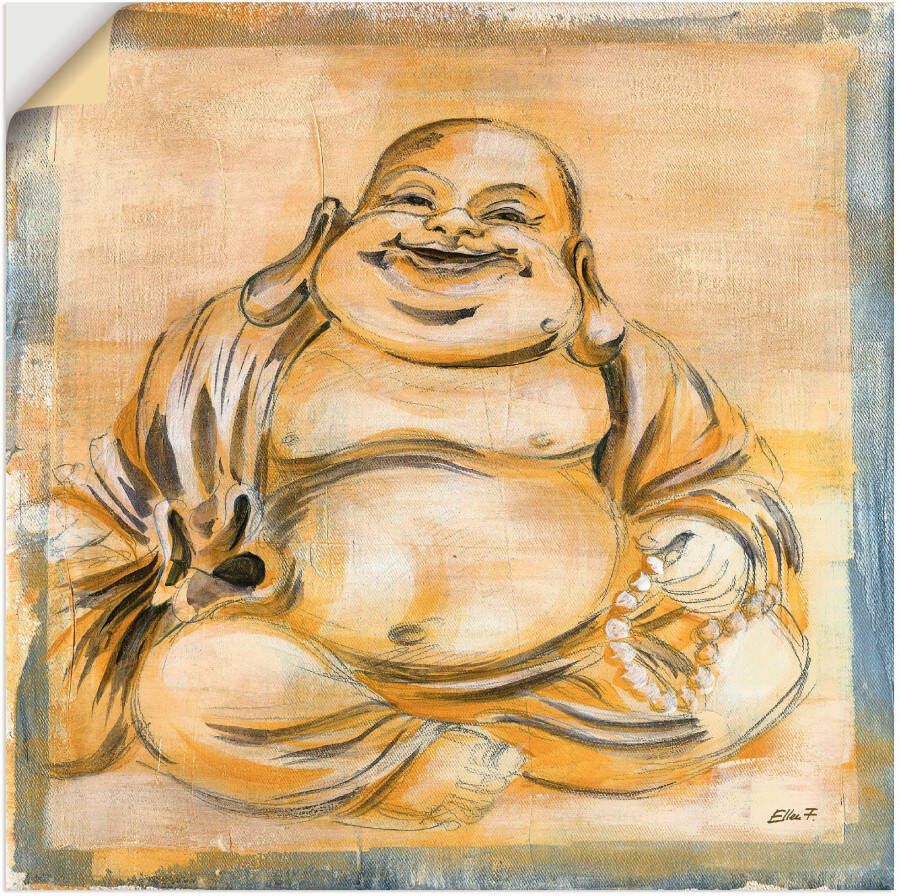Artland Artprint Vrolijke boeddha I als artprint op linnen poster muursticker in verschillende maten - Foto 1
