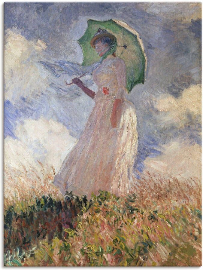 Artland Artprint Vrouw met parasol Suzanne Hoschedé als artprint op linnen poster in verschillende formaten maten - Foto 6