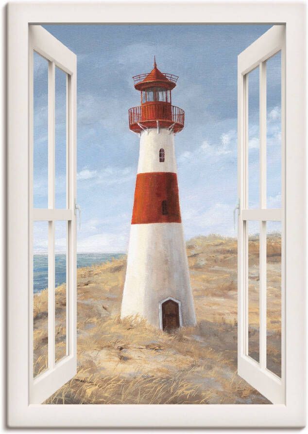 Artland Artprint Vuurtoren I blik uit het venster als artprint van aluminium artprint voor buiten artprint op linnen poster in verschillende maten. maten - Foto 6