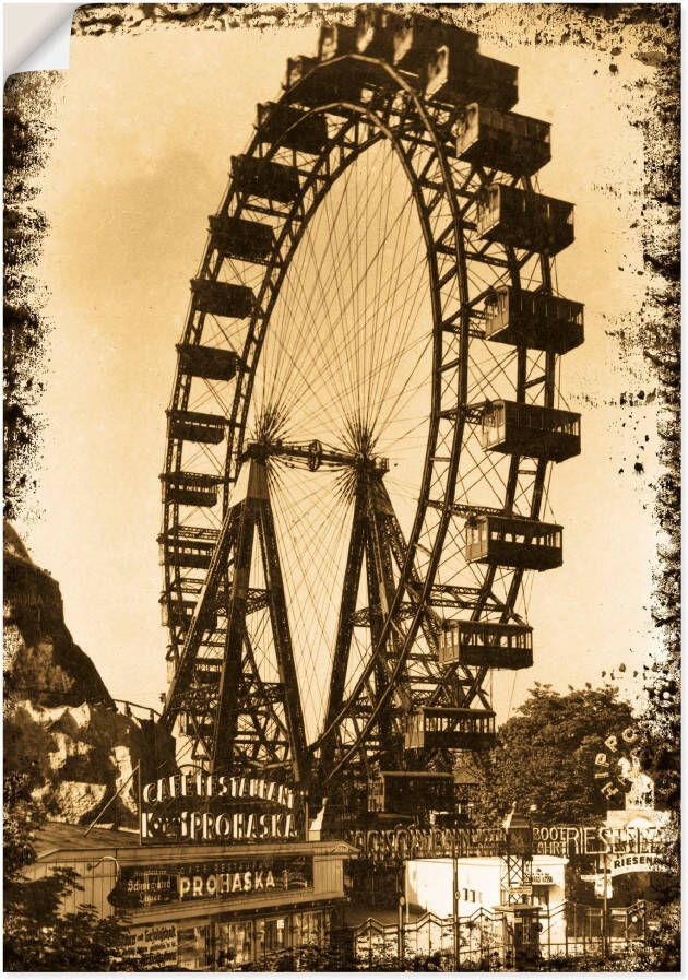 Artland Artprint Wenen Prater als artprint op linnen poster in verschillende formaten maten