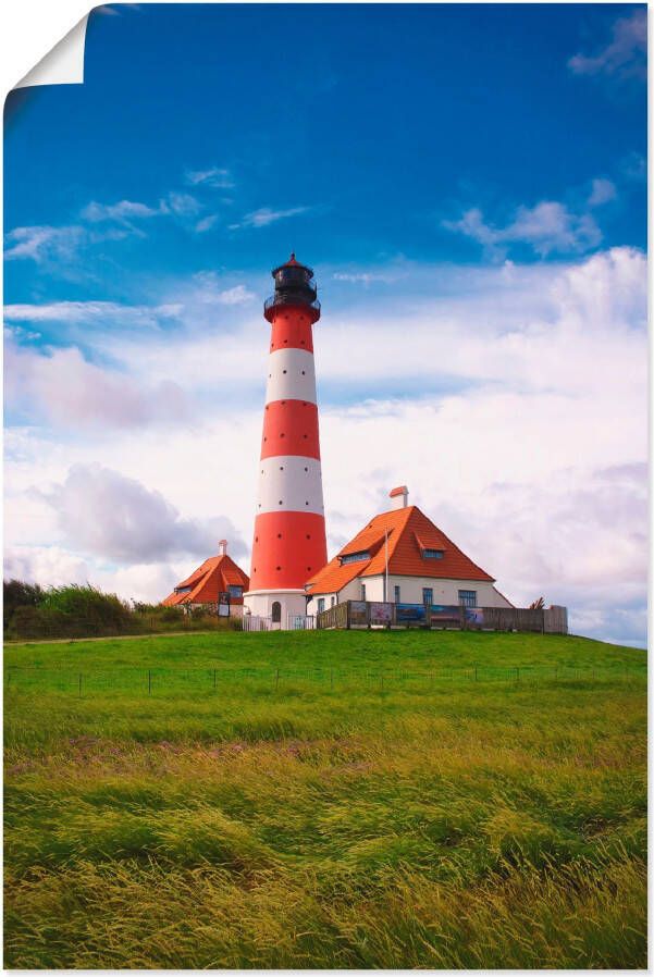 Artland Artprint Westerhever vuurtoren als artprint van aluminium artprint voor buiten artprint op linnen poster in verschillende maten. maten - Foto 3