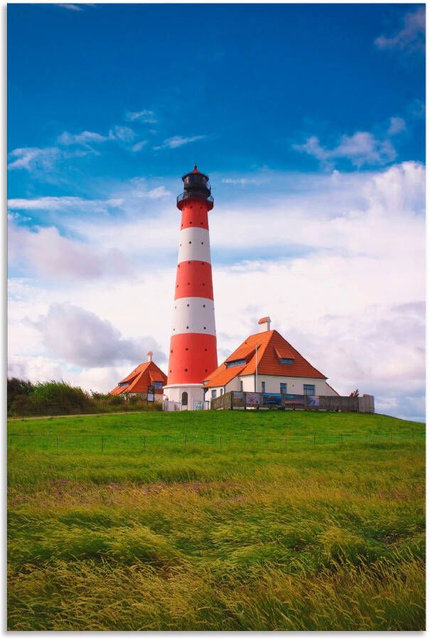 Artland Artprint Westerhever vuurtoren als artprint van aluminium artprint voor buiten artprint op linnen poster in verschillende maten. maten - Foto 4