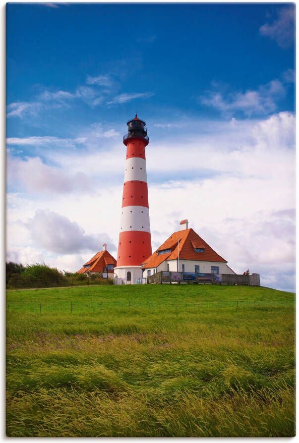 Artland Artprint Westerhever vuurtoren als artprint van aluminium artprint voor buiten artprint op linnen poster in verschillende maten. maten - Foto 3