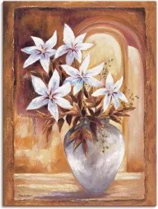 Artland Artprint Witte bloemen in vaas II in vele afmetingen & productsoorten -artprint op linnen poster muursticker wandfolie ook geschikt voor de badkamer (1 stuk)