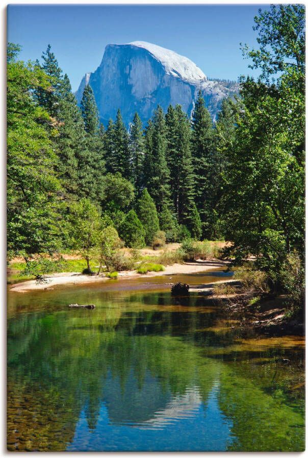 Artland Artprint op linnen Yosemite Valley Half Dome River of Mercy