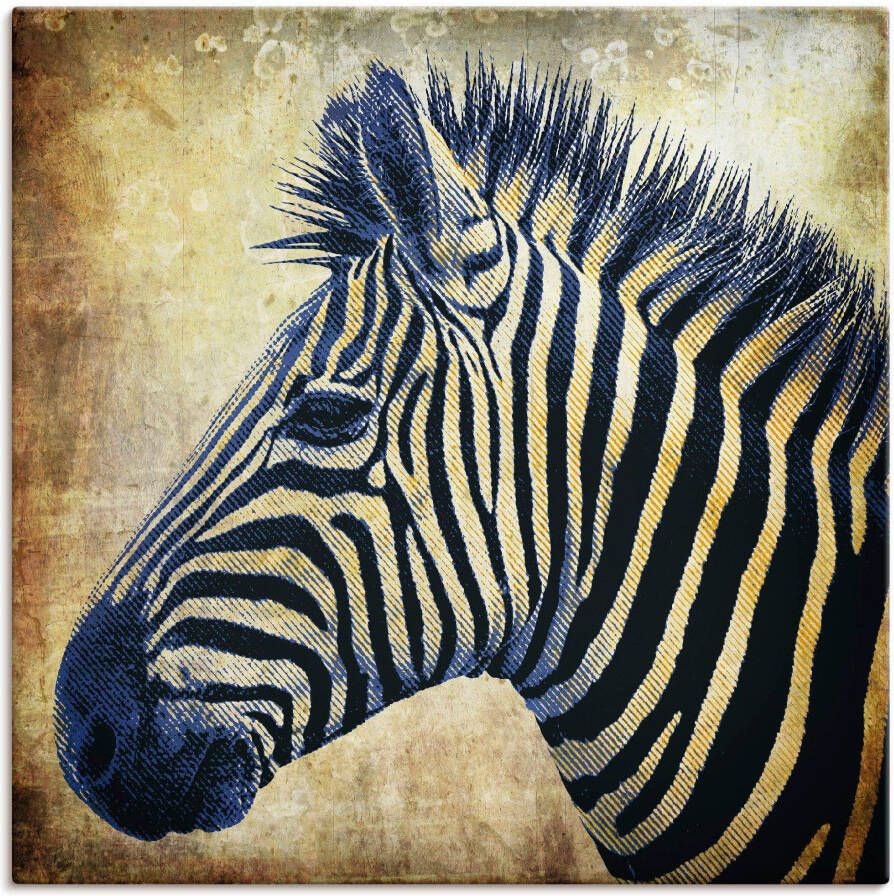 Artland Artprint Zebra portret PopArt als artprint op linnen in verschillende maten - Foto 3