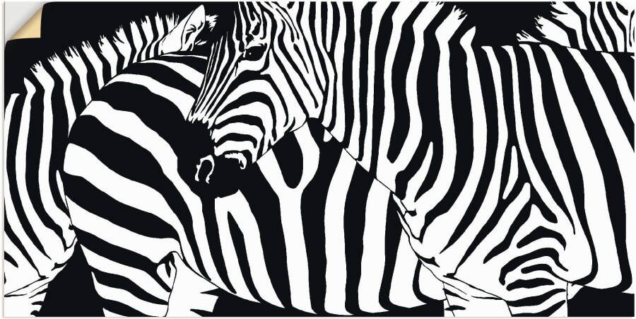 Artland Artprint Zebrastrepen als artprint op linnen muursticker of poster in verschillende maten