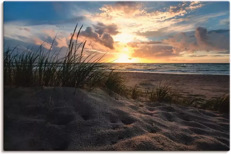 Artland Artprint Zonsondergang aan de Oostzee in vele afmetingen & productsoorten artprint van aluminium artprint voor buiten artprint op linnen poster muursticker wandfolie ook geschikt voor de badkamer (1 stuk)
