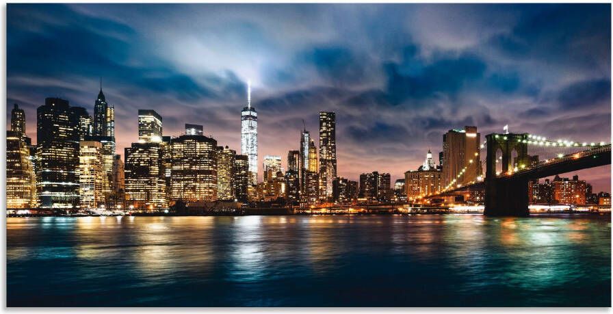 Artland Artprint Zonsopkomst boven Manhattan als artprint van aluminium artprint voor buiten artprint op linnen in verschillende maten - Foto 5