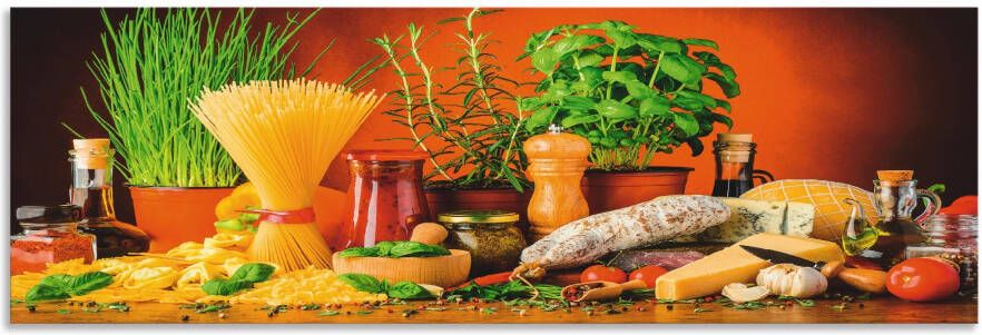 Artland Keukenwand Mediterraans en Italiaans eten Aluminium spatscherm met plakband gemakkelijke montage - Foto 4