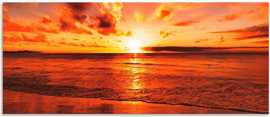 Artland Keukenwand Mooie zonsondergang strand Aluminium spatscherm met plakband gemakkelijke montage - Foto 4