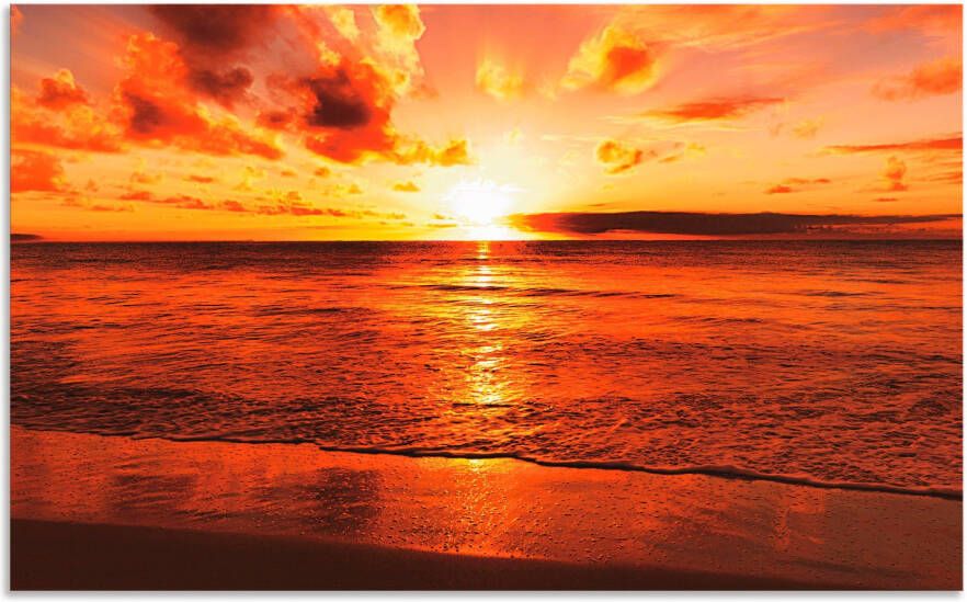 Artland Keukenwand Mooie zonsondergang strand Aluminium spatscherm met plakband gemakkelijke montage - Foto 4