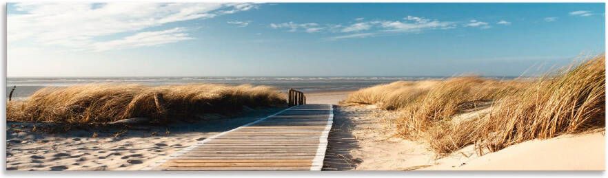 Artland Keukenwand Noordzeestrand op Langeoog pier Aluminium spatscherm met plakband gemakkelijke montage - Foto 4