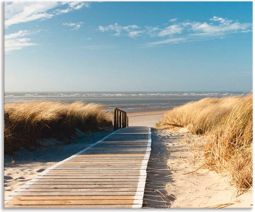 Artland Keukenwand Noordzeestrand op Langeoog pier Aluminium spatscherm met plakband gemakkelijke montage - Foto 4