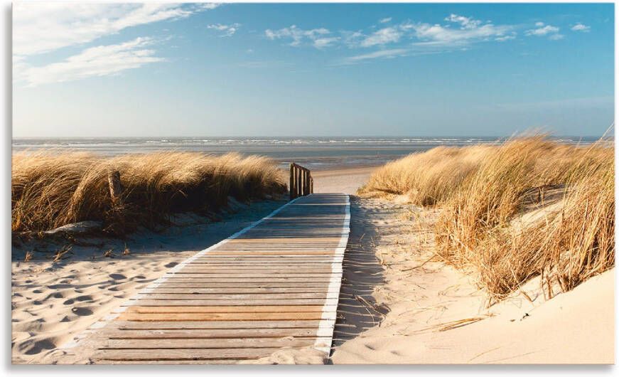 Artland Keukenwand Noordzeestrand op Langeoog pier Aluminium spatscherm met plakband gemakkelijke montage - Foto 4