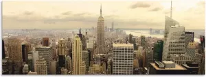 Artland Keukenwand Skyline Manhattan New York zelfklevend in vele maten spatscherm keuken achter kookplaat en spoelbak als wandbescherming tegen vet water en vuil achterwand wandbekleding van aluminium (1-delig)