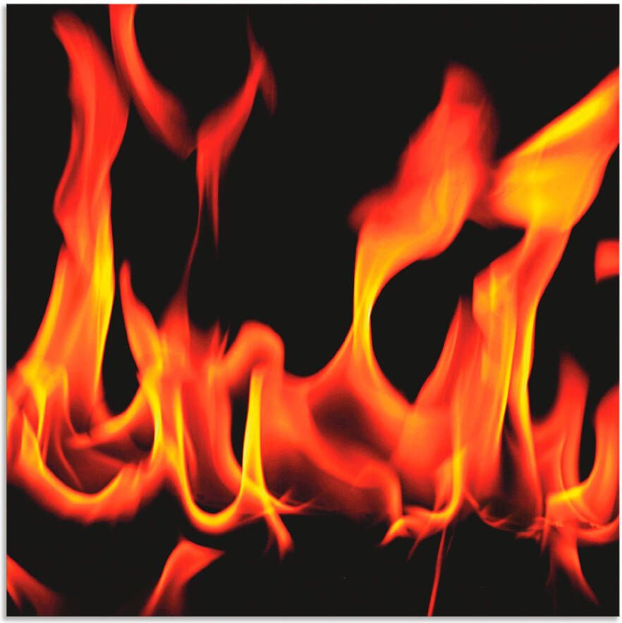 Artland Keukenwand Vuur 2 vlammen Aluminium spatscherm met plakband gemakkelijke montage