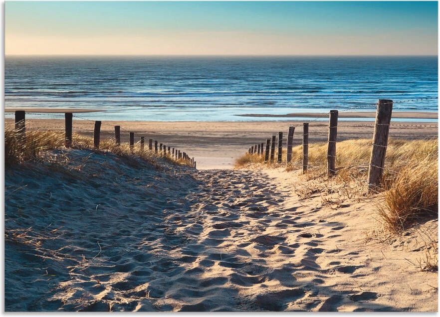 Artland Keukenwand Weg naar het Noordzeestrand zonsondergang Aluminium spatscherm met plakband gemakkelijke montage