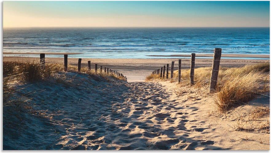Artland Keukenwand Weg naar het Noordzeestrand zonsondergang Aluminium spatscherm met plakband gemakkelijke montage