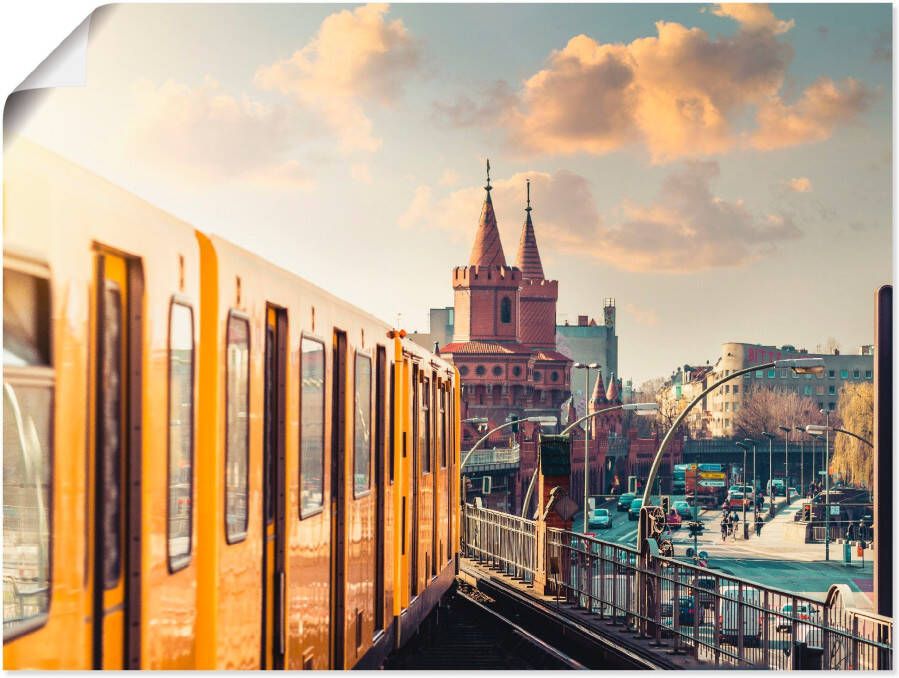 Artland Poster Berlijn Oberbaumbrücke 2 als artprint van aluminium artprint op linnen muursticker of poster in verschillende maten - Foto 5