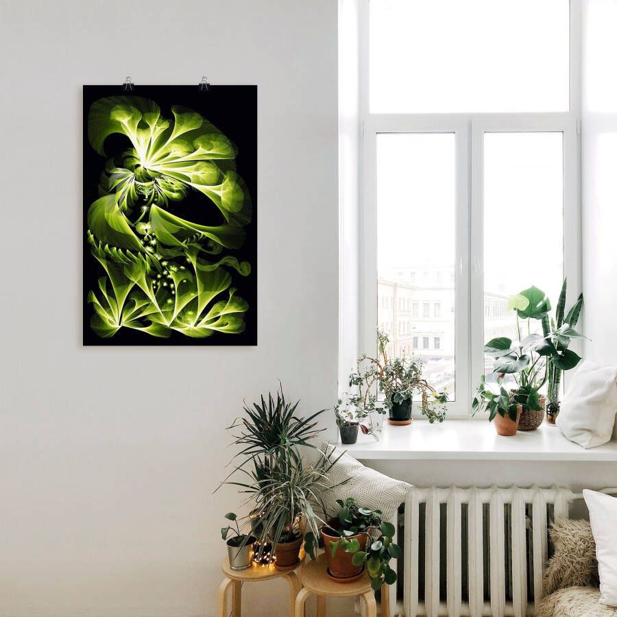 Artland Poster Groene tuinfee als artprint van aluminium artprint op linnen muursticker of poster in verschillende maten - Foto 4