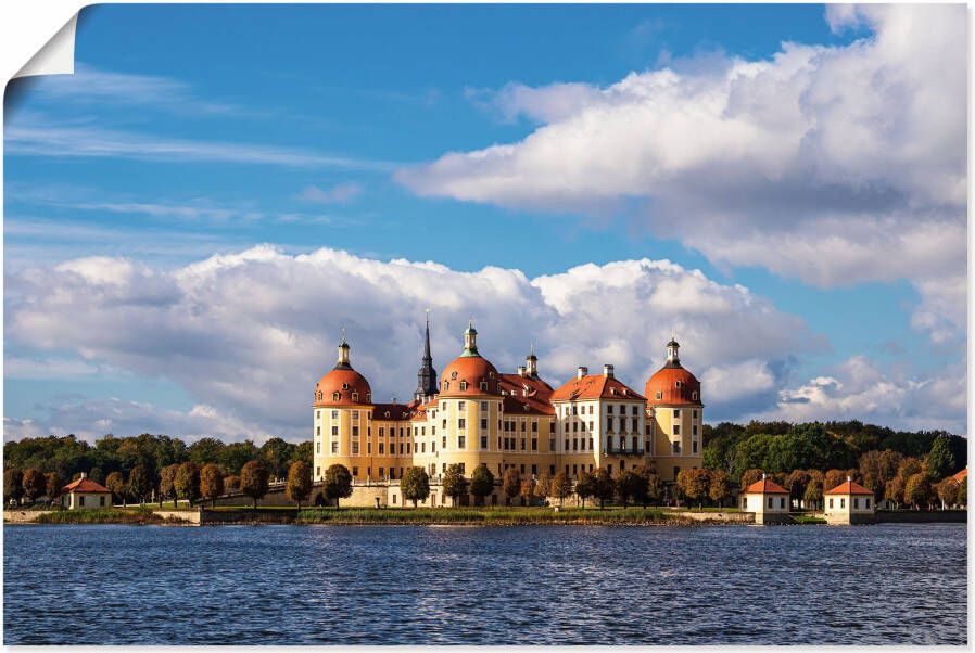Artland Poster Uitzicht op kasteel Moritzburg in Saksen als artprint van aluminium artprint op linnen muursticker of poster in verschillende maten - Foto 5