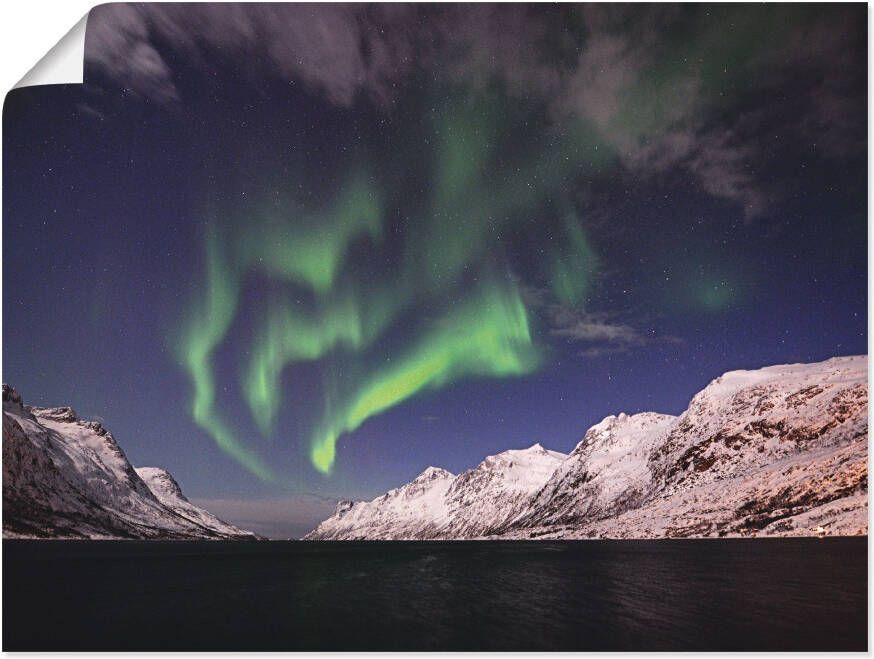 Artland Poster Noorderlicht Noorwegen I als artprint van aluminium artprint op linnen muursticker of poster in verschillende maten - Foto 4