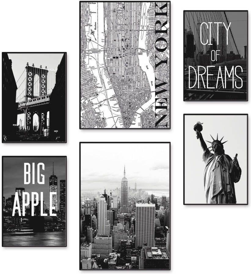 Artland Poster Symbool van New York Poster artprint wandposter (6 stuks) - Foto 4